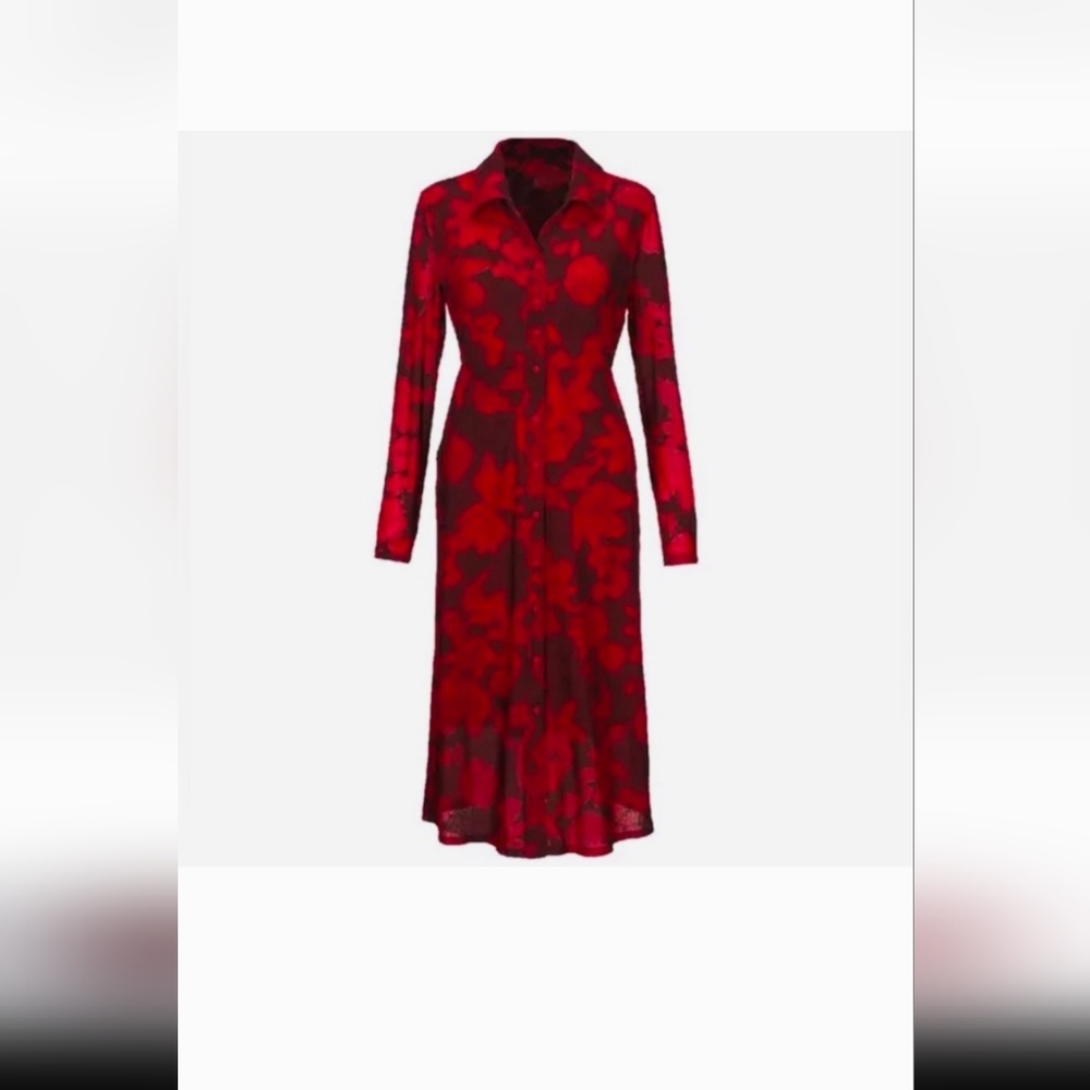 Cabi Red Shirt Dress Item No. 4392 Flower Burst Size: XL